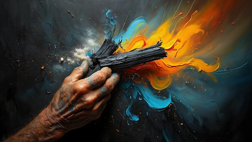 Woman next to a tree